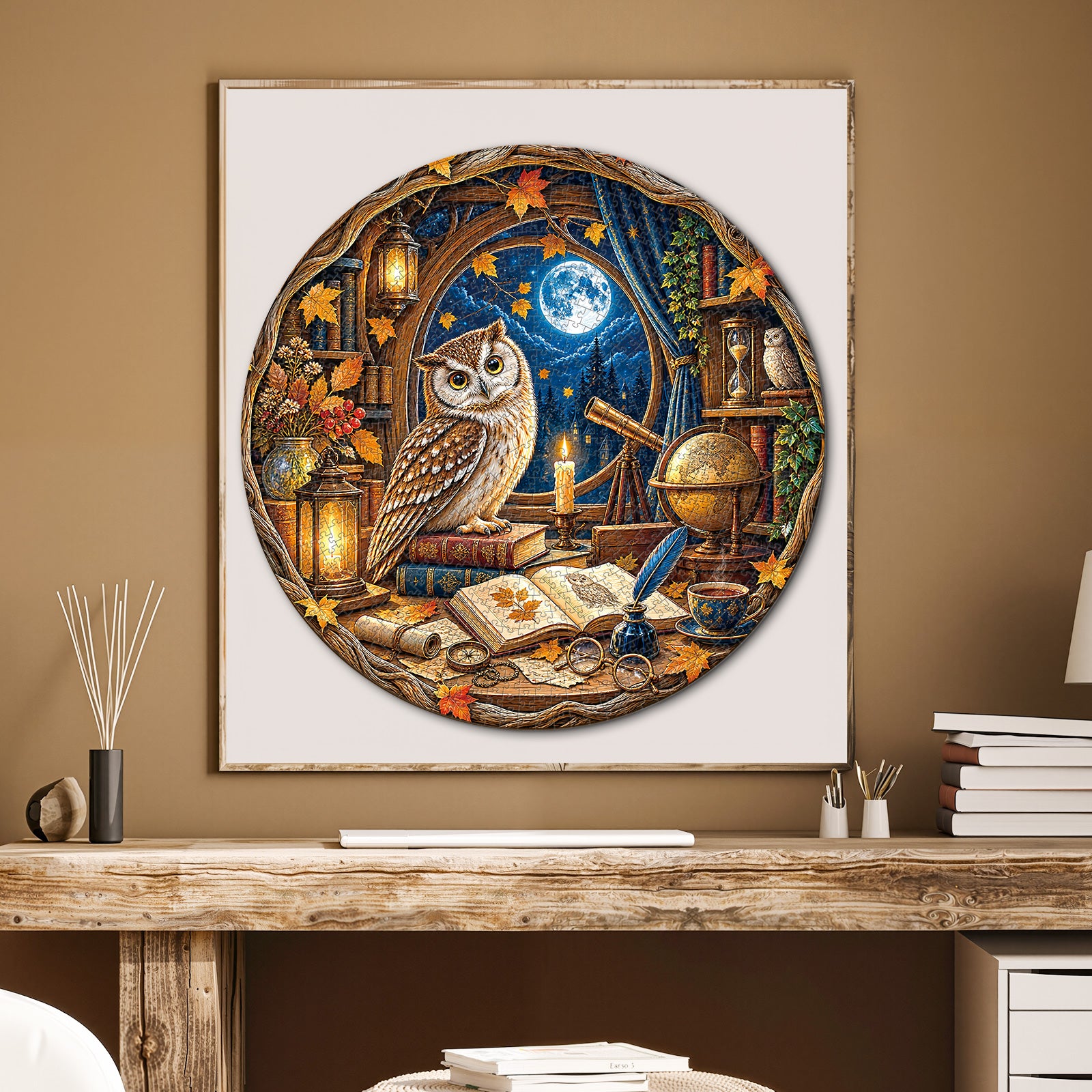 kaayee-moonlit-owl-study-karton-puzzle-1000-teile-eco image 5