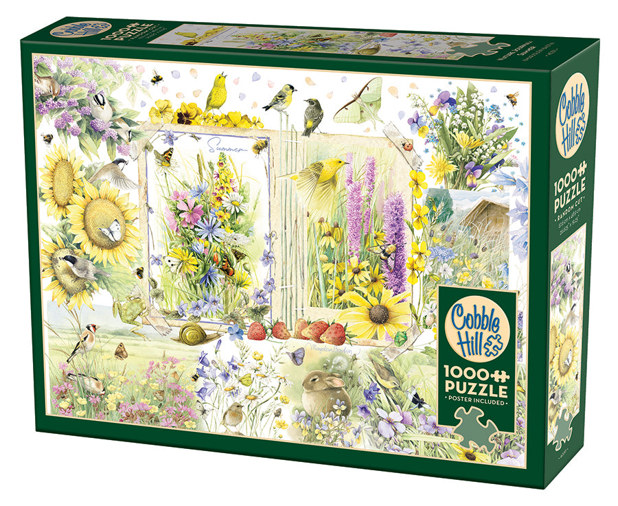 cobble-hill-1000-piece-nature-journal-summer-garten-puzzle image 1