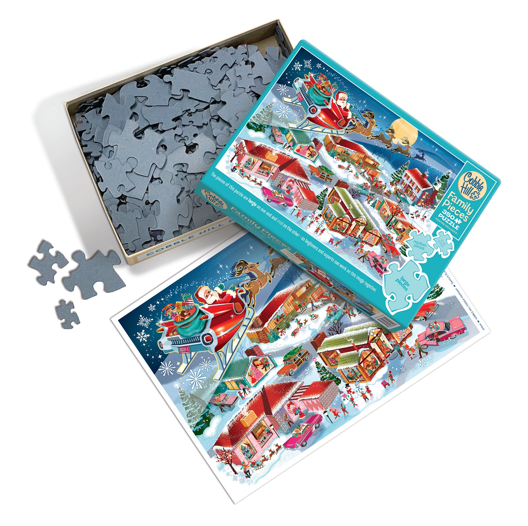 cobble-hill-family-pieces-350-santa-s-flyby-puzzle-350-teile image 3