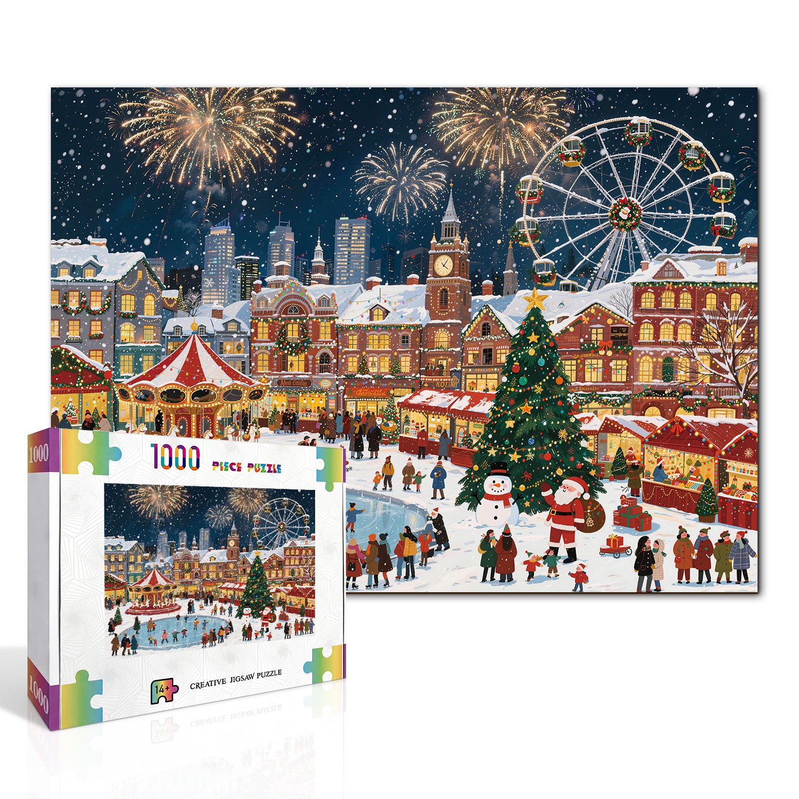 kaayee-cardboard-puzzle-winter-ice-carnival-1000-t-eco-white-board image 2