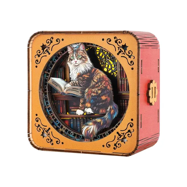 kaayee-maine-coon-nachtlicht-3d-holz-puzzle-nur-licht image 1