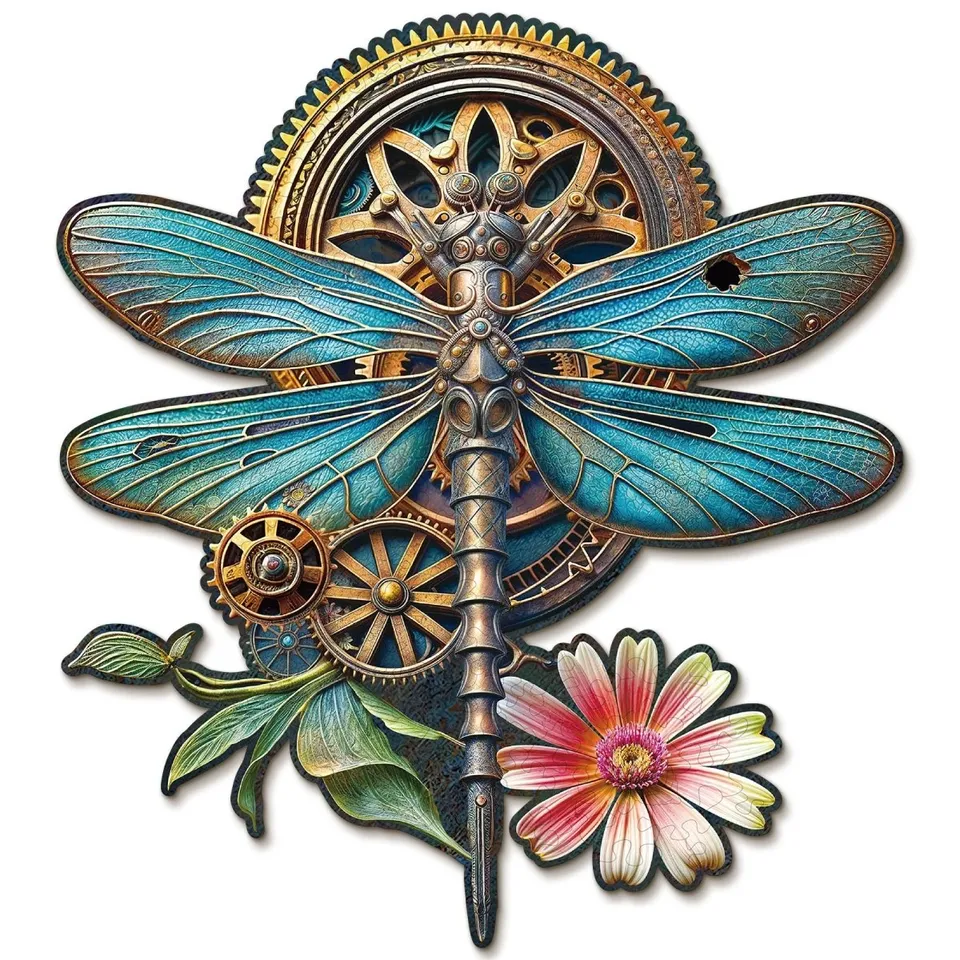 kaayee-wooden-dragonfly-holzpuzzle-medium-retro image 1