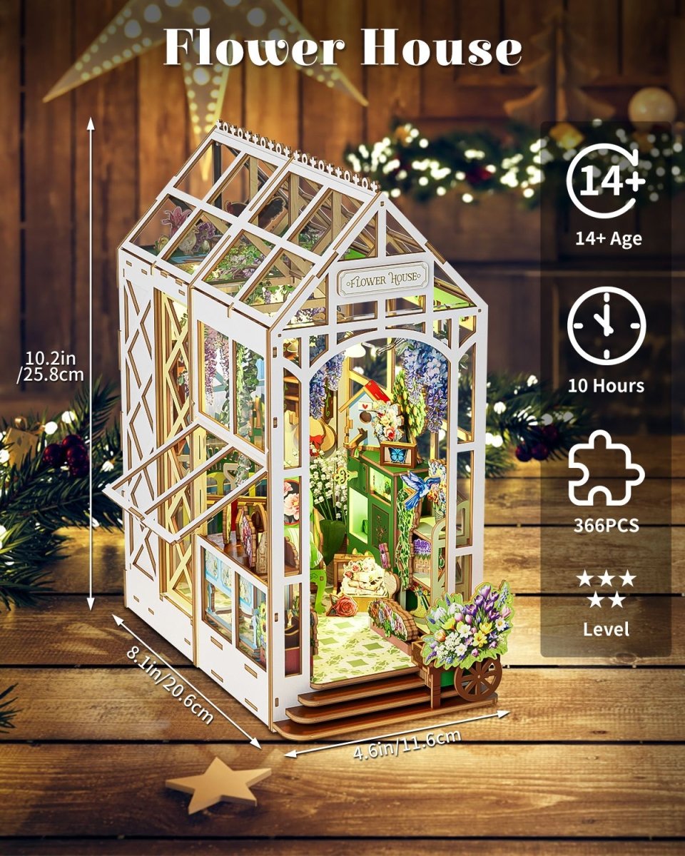 kaayee-book-nook-kit-flower-house-booknook-gew-chshaus-led image 3