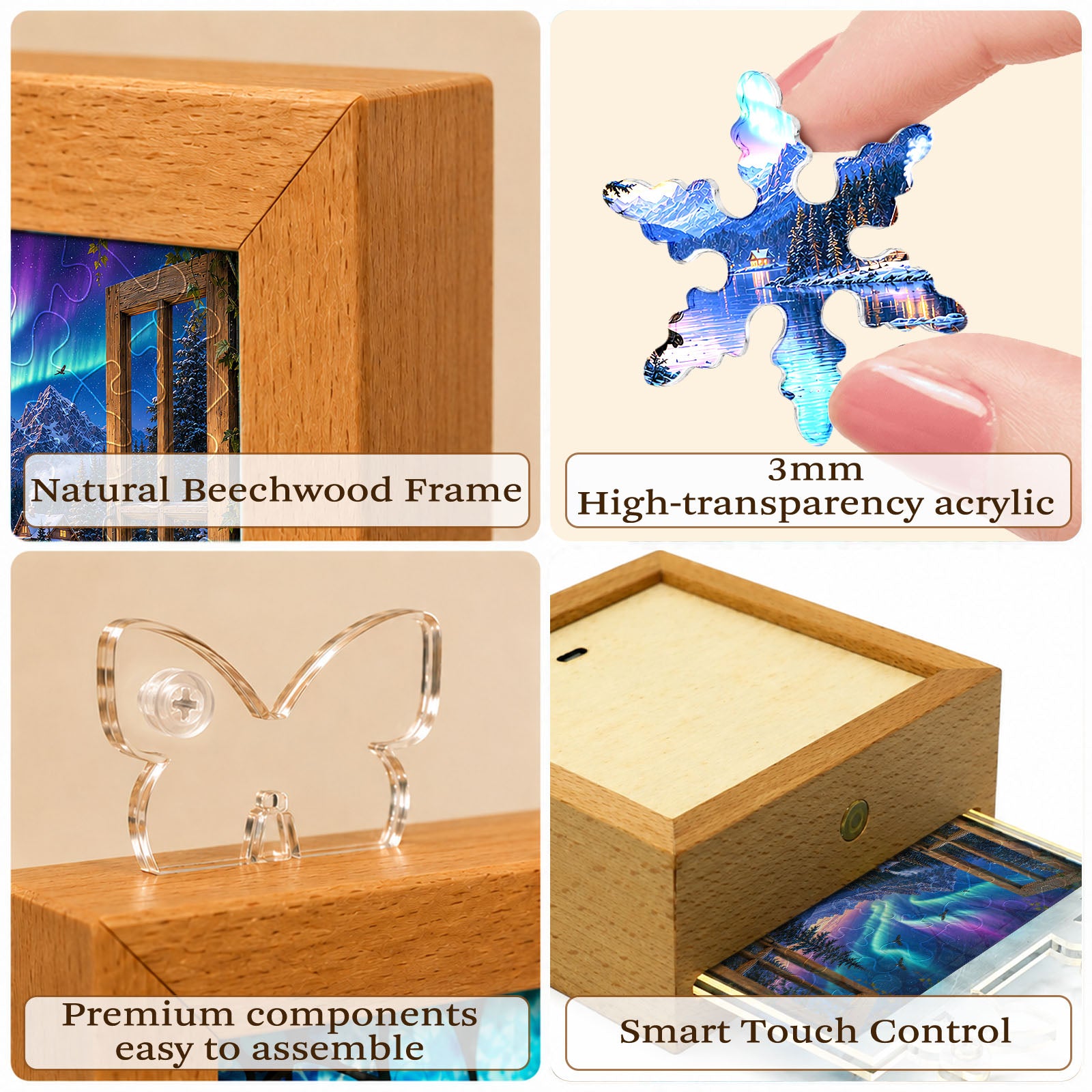 kaayee-aurora-vista-acryl-puzzle-nachtlicht-holzrahmen-polarlicht image 7