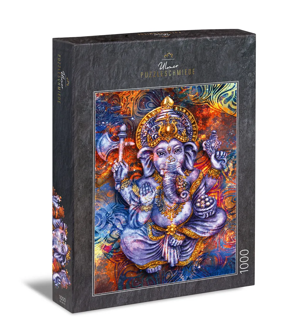 ulmer-puzzleschmiede-puzzle-1000-teile-ganesha-elefant-gem-lde image 1
