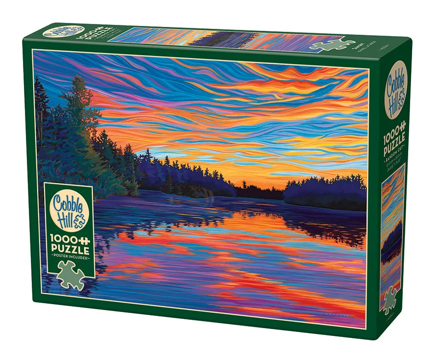 cobble-hill-sunset-1000-teile-puzzle-sonnenuntergang-see image 1