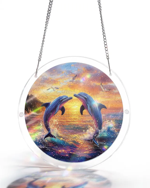 kaayee-suncatcher-puzzle-dolphin-love-song-delfin-puzzle-medium image 1