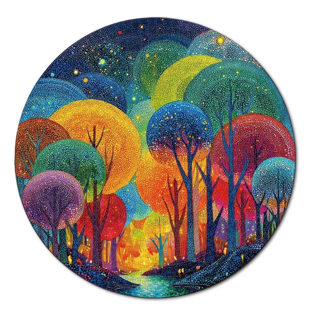 kaayee-cardboard-polka-dot-tree-puzzle-1000-teile-rund image 1