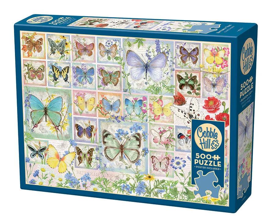 cobble-hill-500-butterfly-tiles-puzzle-500-teile-schmetterling image 1