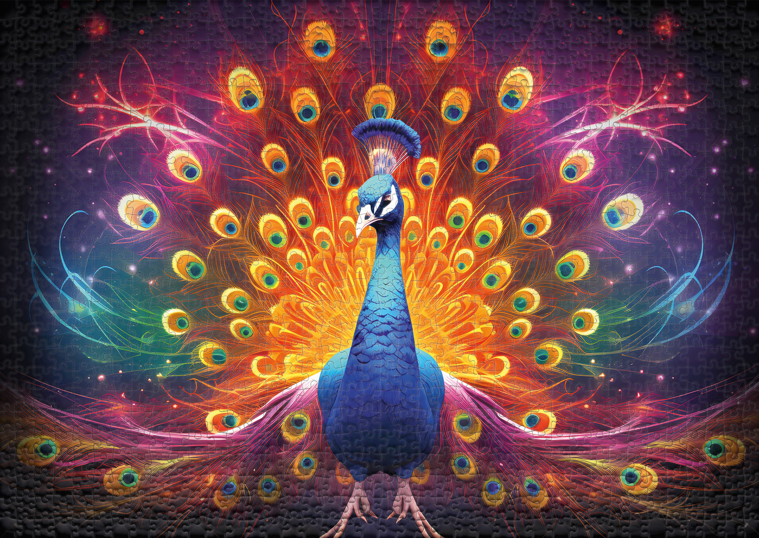 ulmer-puzzleschmiede-federkleid-puzzle-1000-teile-pfau-tierkunst image 2
