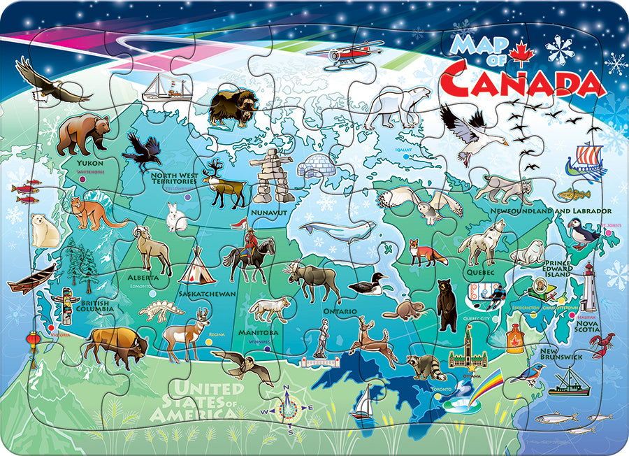 cobble-hill-canada-map-35-teile-rahmenpuzzle-kanada-karte image 1