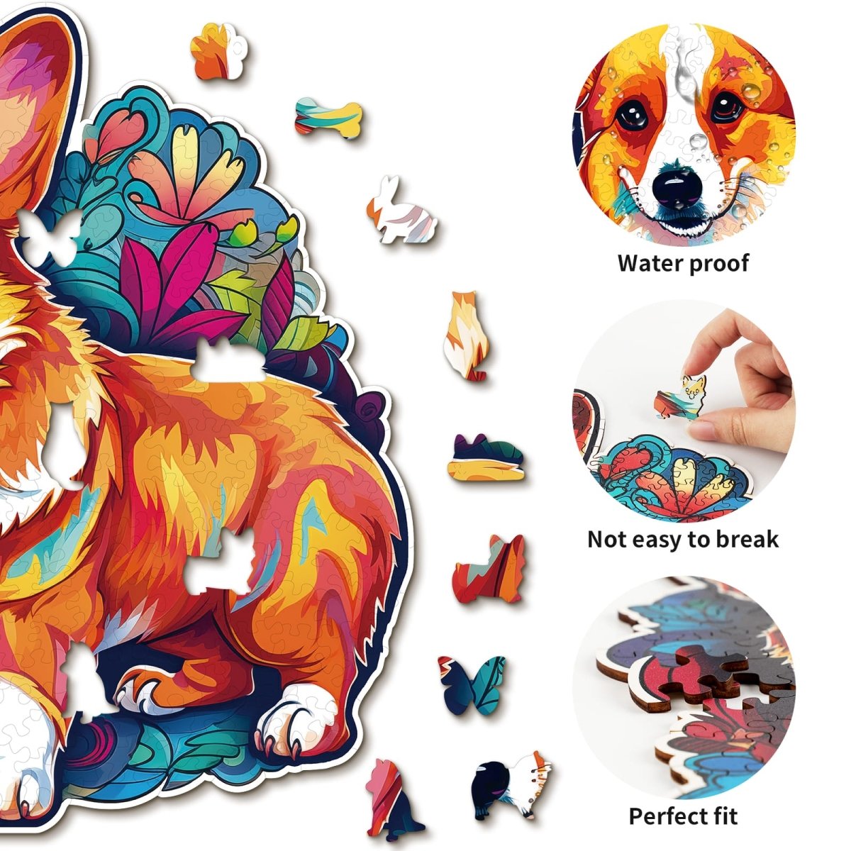 kaayee-wooden-puzzle-corgi-holzpuzzle-m-fan-favorite image 2