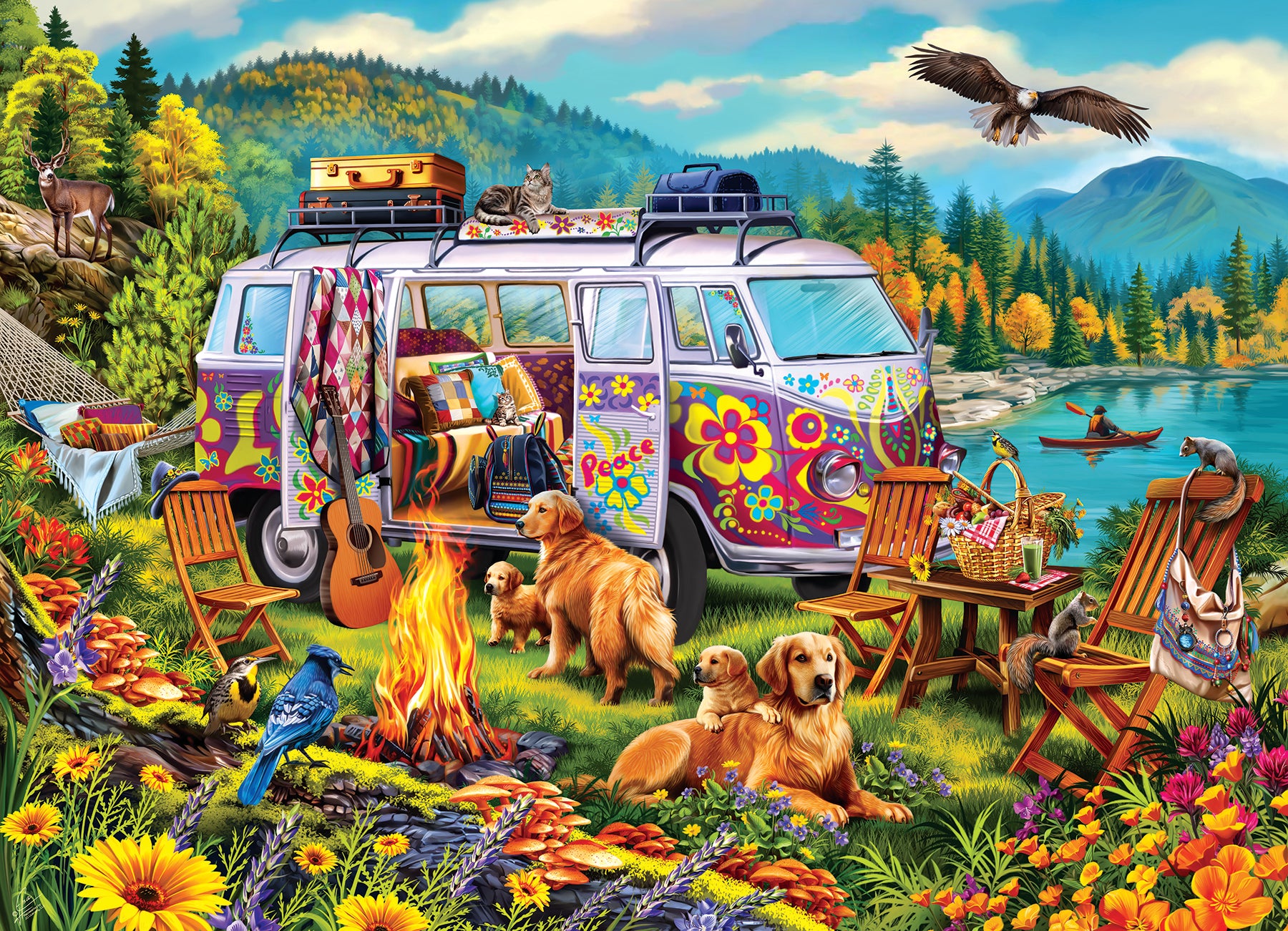 cobble-hill-the-great-outdoors-puzzle-1000-teile-camping image 2
