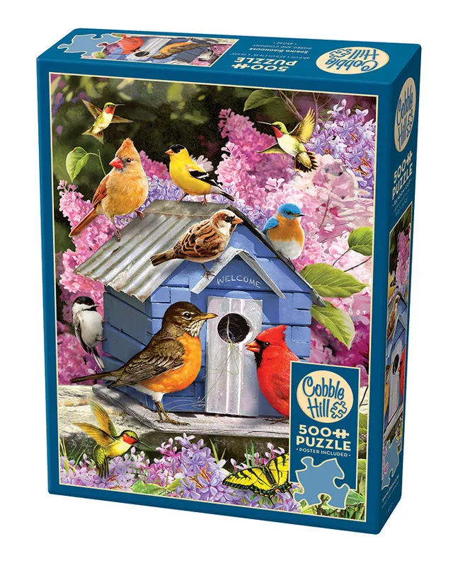 cobble-hill-500-piece-spring-birdhouse-puzzle-500-teile-v-gel image 1