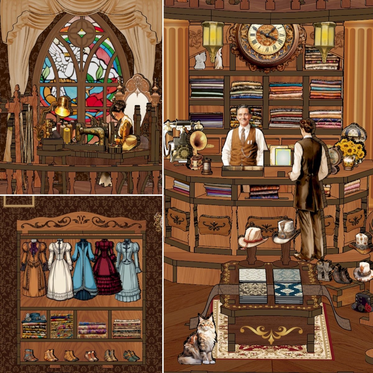 kaayee-royal-tailoring-shop-book-nook-kit-mini-schneiderei image 6
