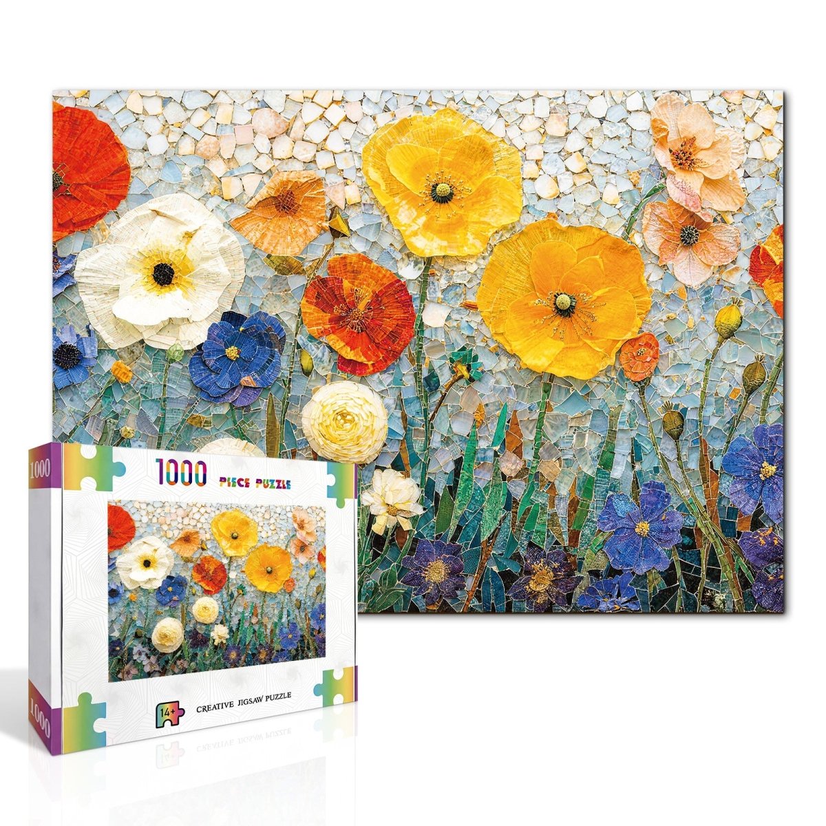 kaayee-cardboard-puzzle-wildflower-1000-teile-eco-white-board image 2