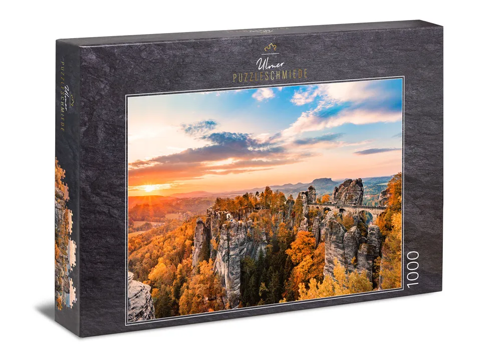 ulmer-puzzleschmiede-puzzle-1000-teile-basteibr-cke-abendrot image 1