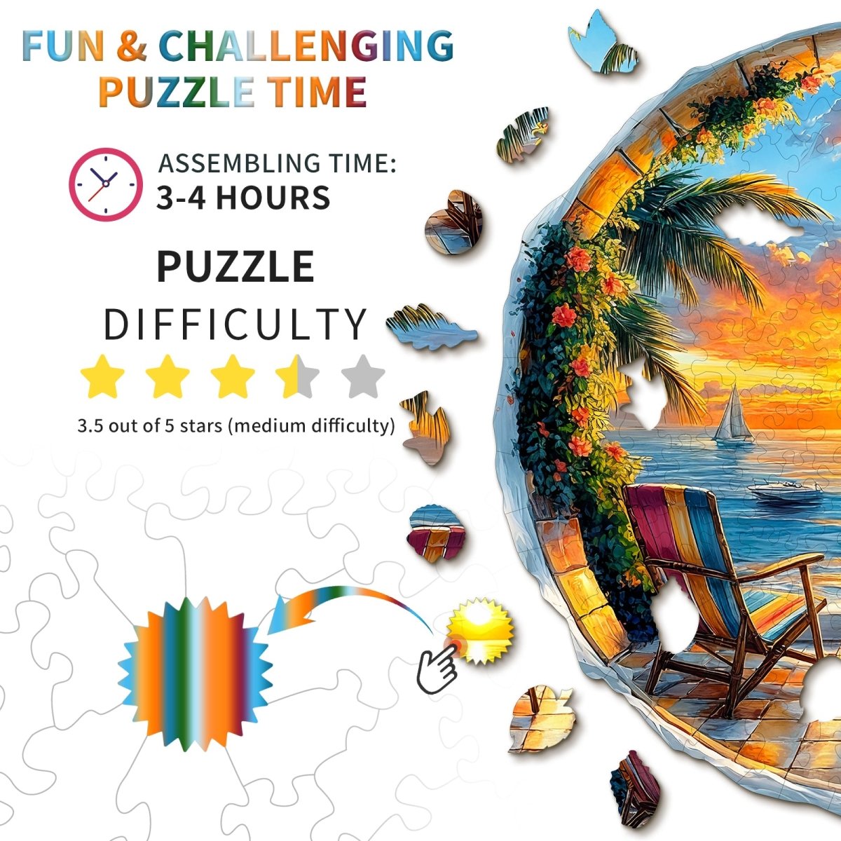 kaayee-ocean-sunset-holzpuzzle-rund-medium-ozean image 4