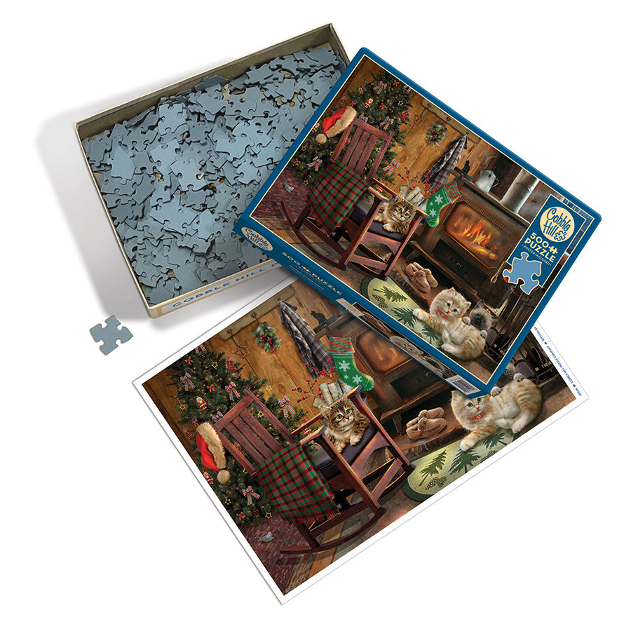 cobble-hill-500-piece-kittens-by-the-stove-puzzle-500-weihnachten image 3