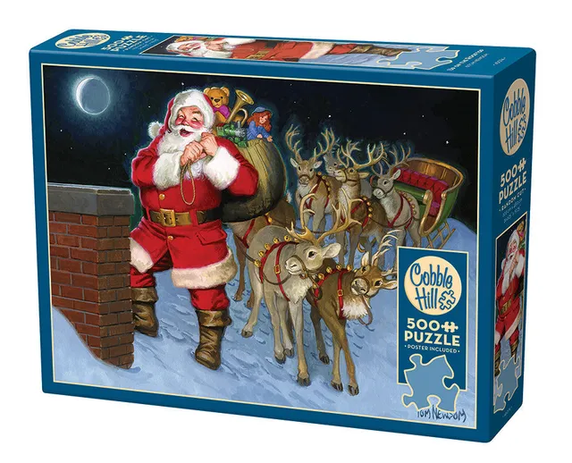 cobble-hill-500-piece-up-on-the-rooftop-puzzle-500-teile-weihnachten image 1