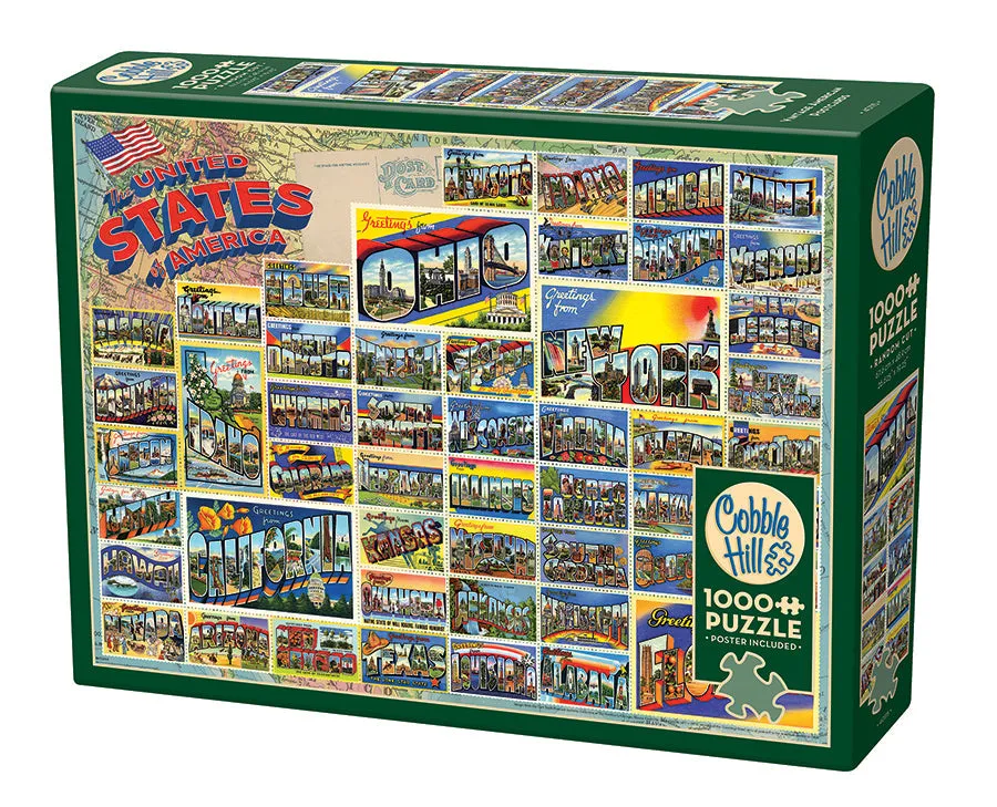 cobble-hill-1000-piece-vintage-american-postcards-puzzle-1000t image 1