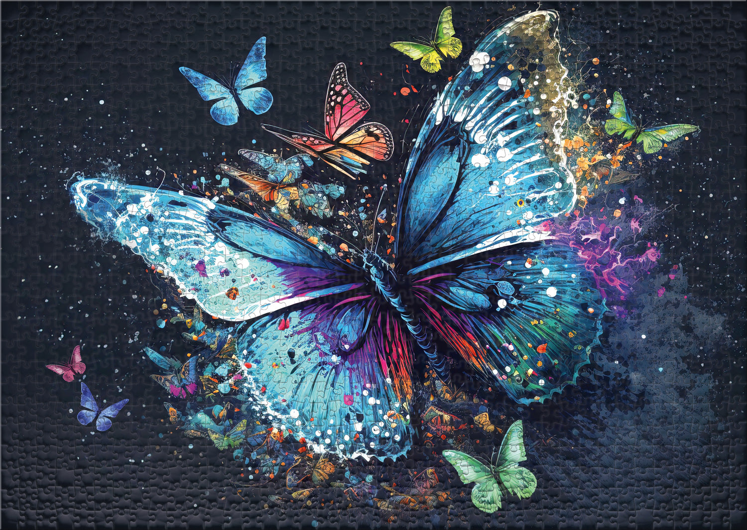 ulmer-puzzleschmiede-puzzle-1000-teile-glanzlichter-schmetterling image 2