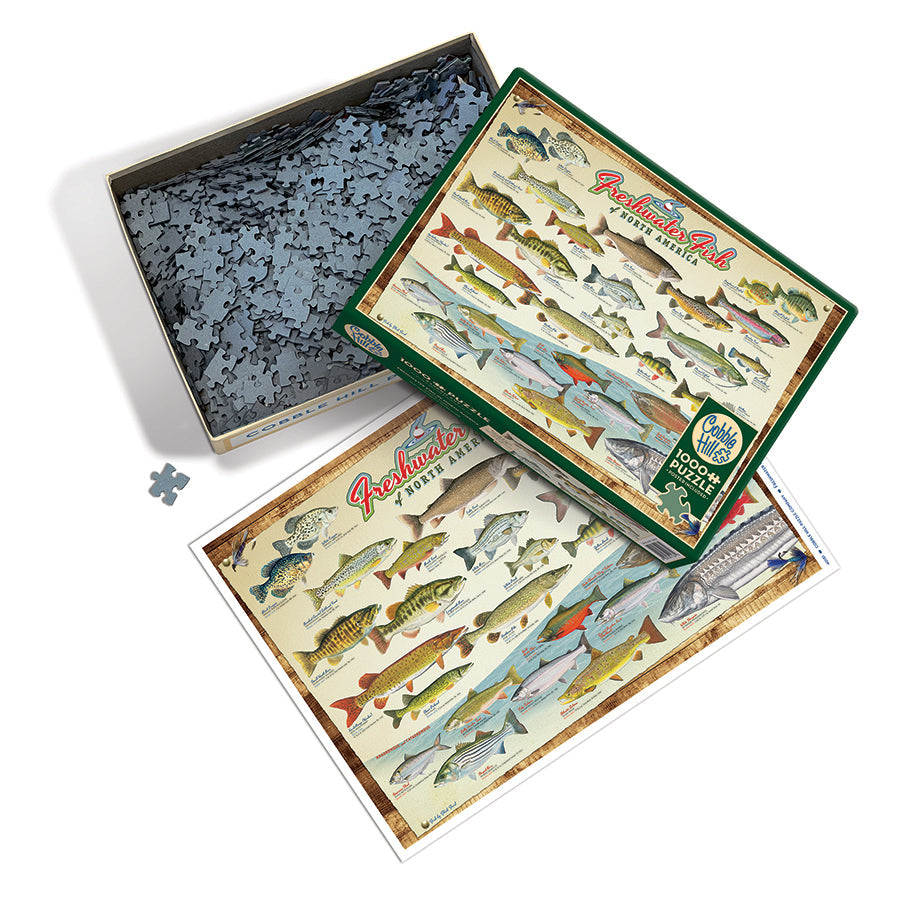 cobble-hill-1000-piece-freshwater-fish-puzzle-1000-teile-fische image 3
