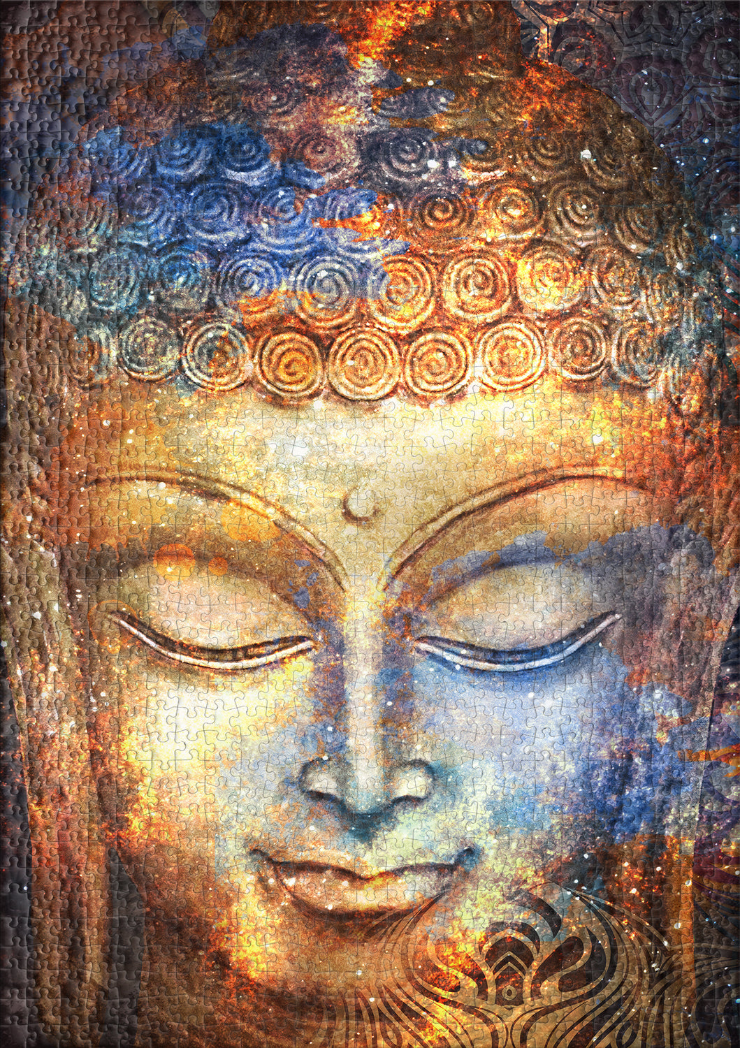 ulmer-puzzleschmiede-buddha-puzzle-2000-teile-aquarell image 2