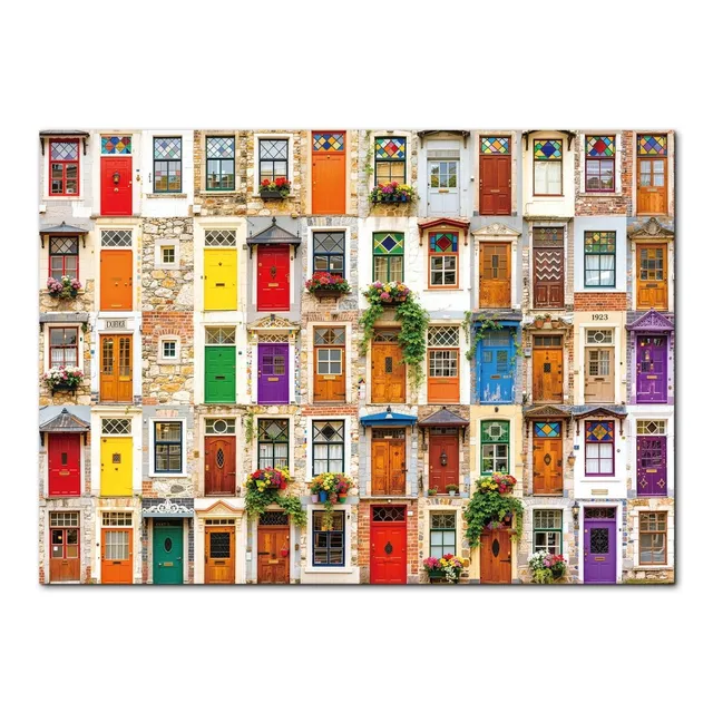 kaayee-symphony-of-doors-puzzle-1000-teile-eco-white-board image 1