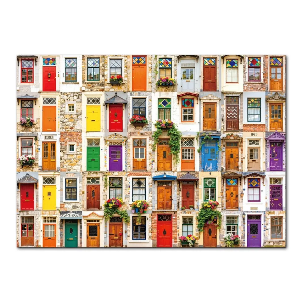 kaayee-symphony-of-doors-puzzle-1000-teile-eco-white-board image 1
