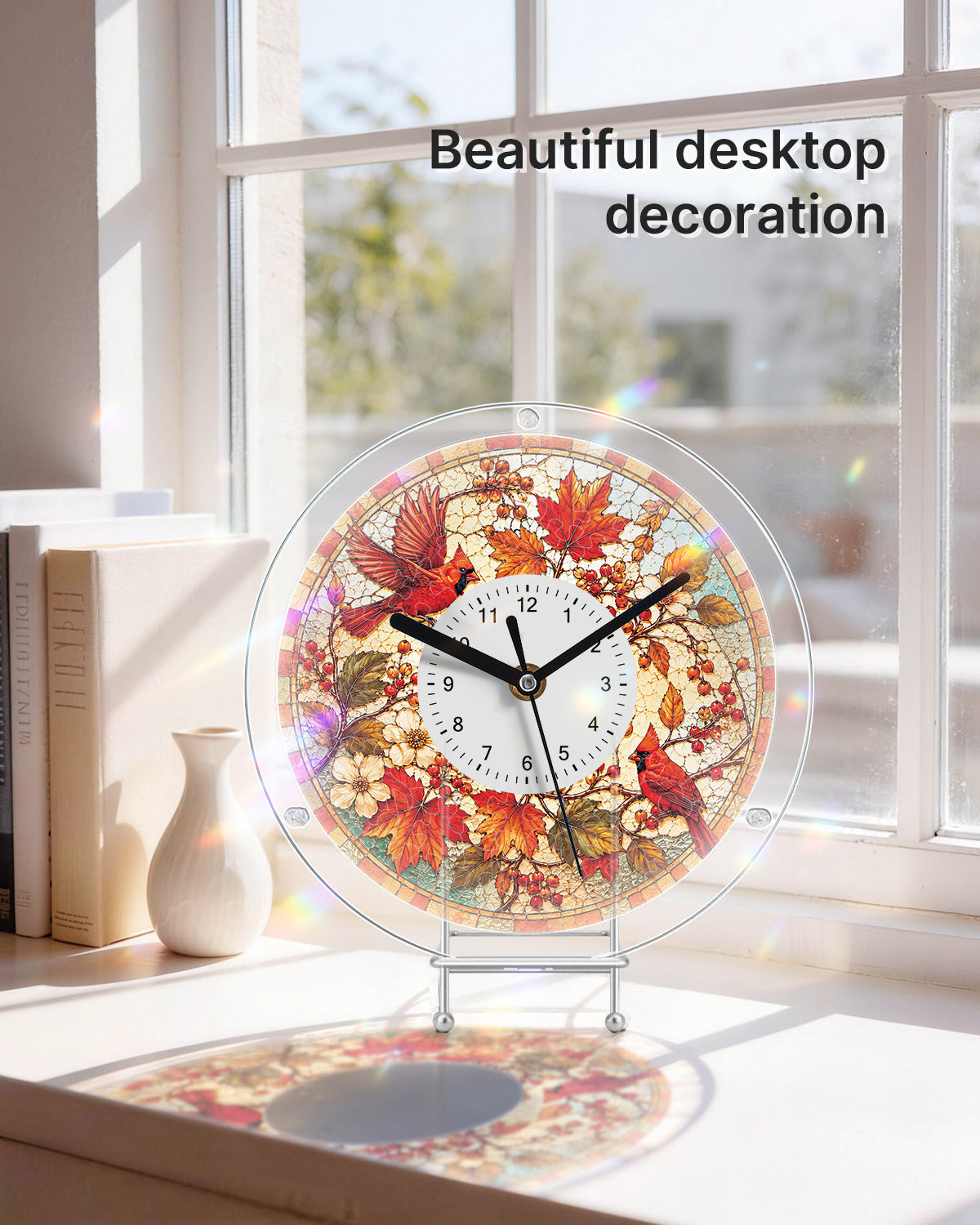 kaayee-clock-kit-autumn-cardinal-acryl-puzzle-uhr-regular image 5