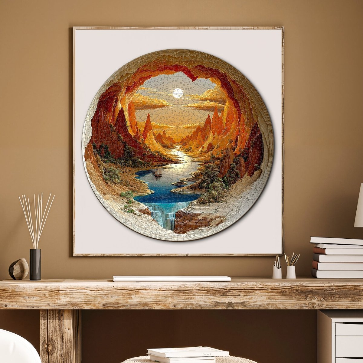 kaayee-the-sunlit-hollow-1000-teile-puzzle-rund-standard image 5