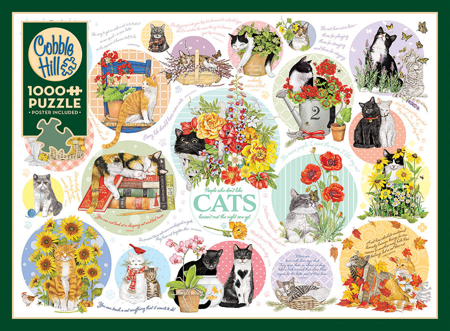 cobble-hill-1000-cat-thoughts-puzzle-1000-teile-katzen image 3