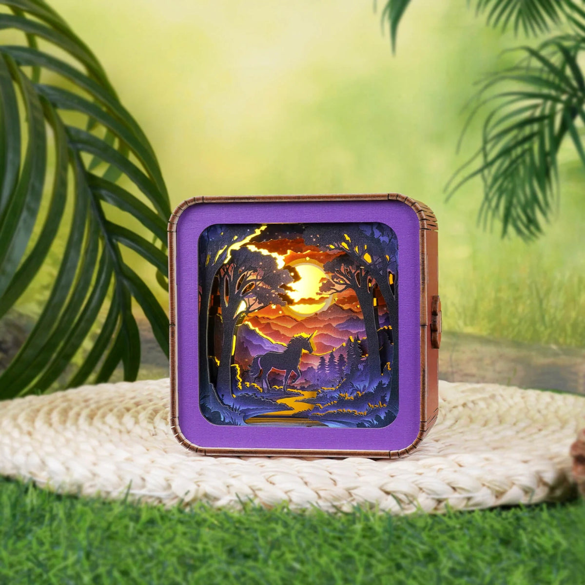 kaayee-forest-fantasy-unicorn-nachtlicht-holz-3d-puzzle image 2