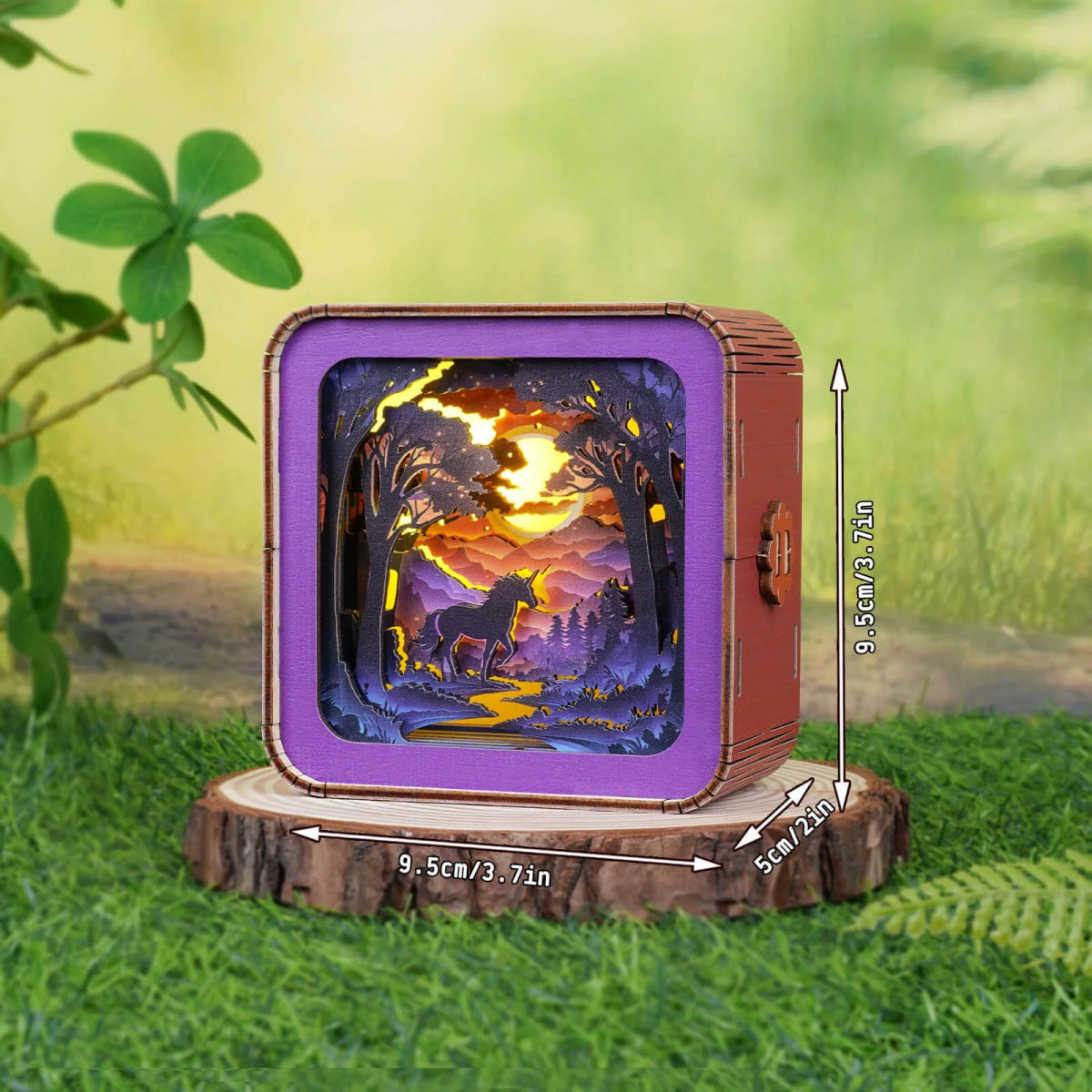 kaayee-forest-fantasy-unicorn-nachtlicht-holz-3d-puzzle image 3