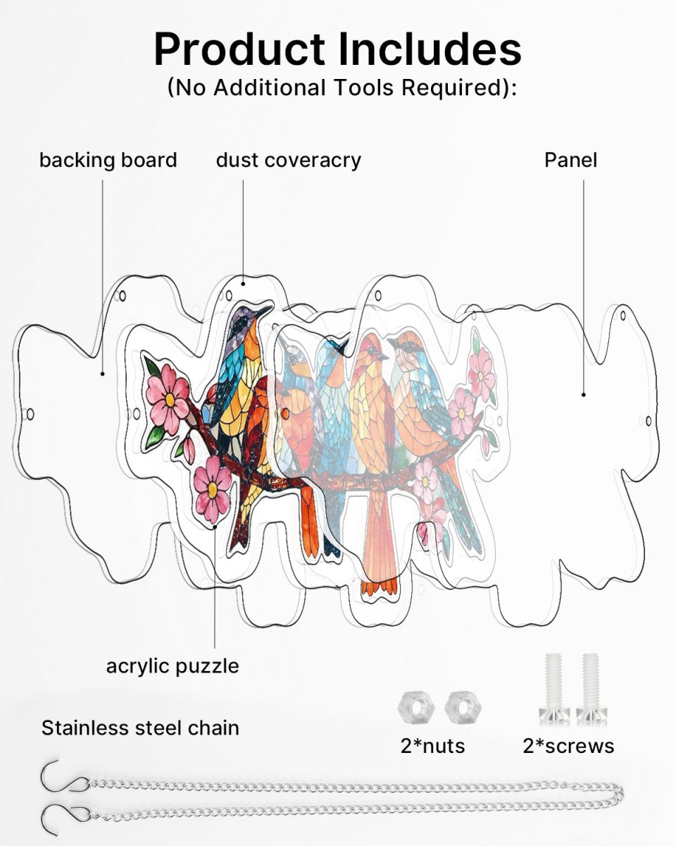 kaayee-suncatcher-blossom-songbirds-acrylpuzzle-transparent image 5
