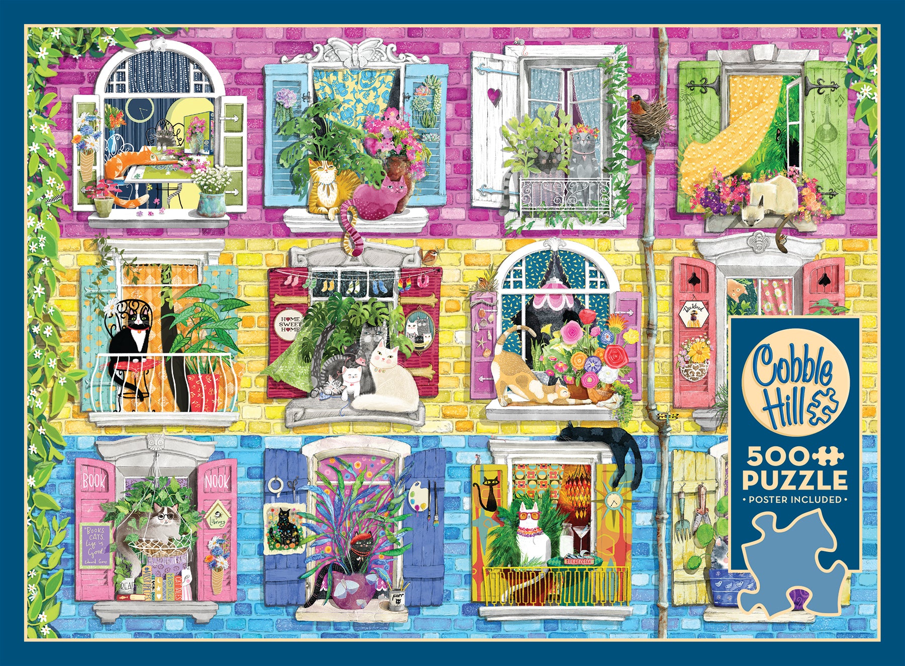 cobble-hill-500-living-with-catitude-puzzle-500-teile-katzen image 3
