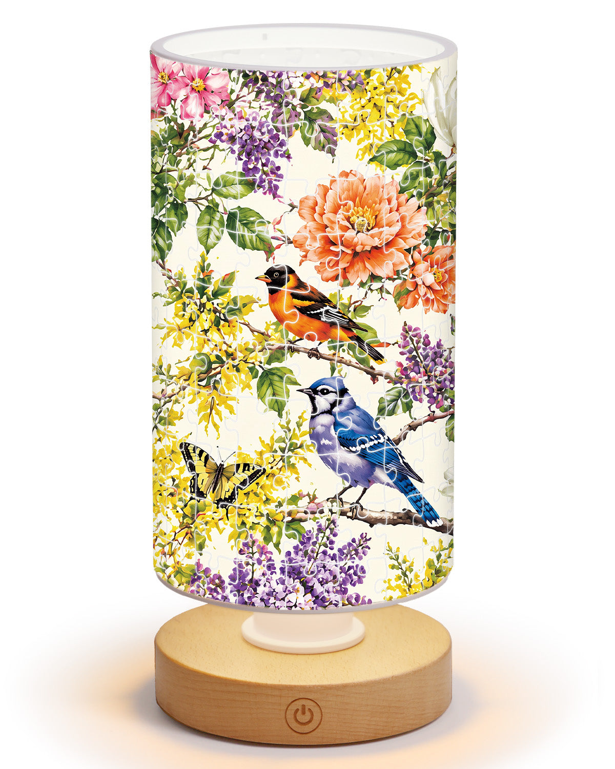 kaayee-night-light-birdsong-blossom-garden-acryl-puzzle-lampe image 1