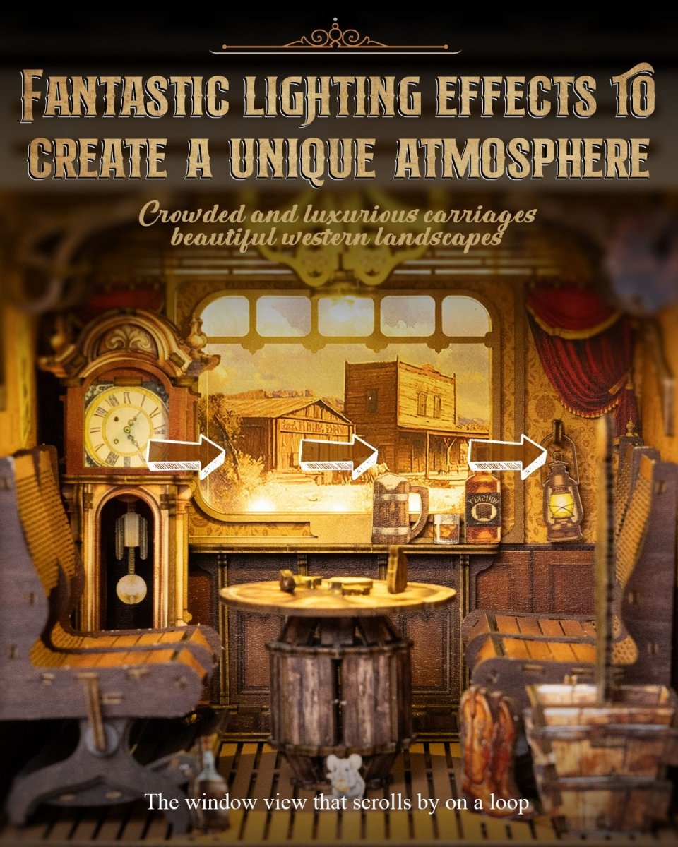 kaayee-book-nook-kit-retro-train-book-nook-holz-led-batterie image 5