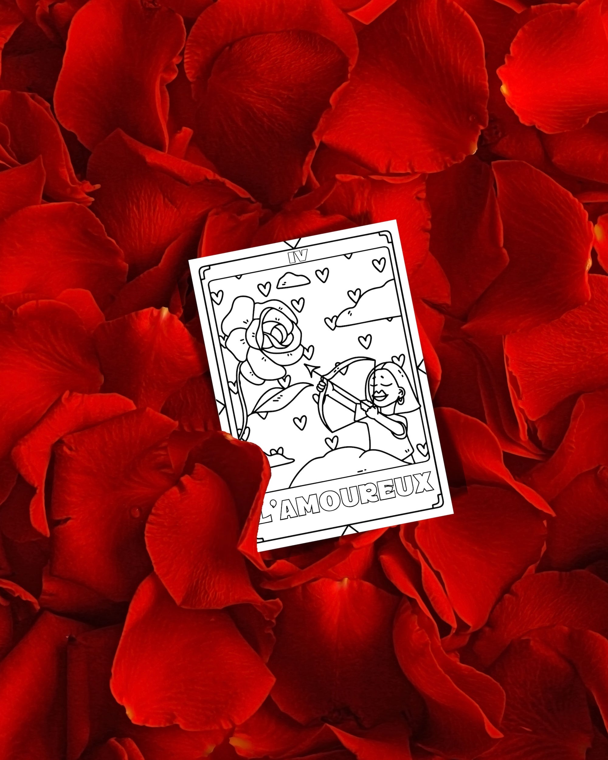 lundi-en-huit-cartes-colorier-tarot-ausmalkarten-4er-set-postkarte image 4
