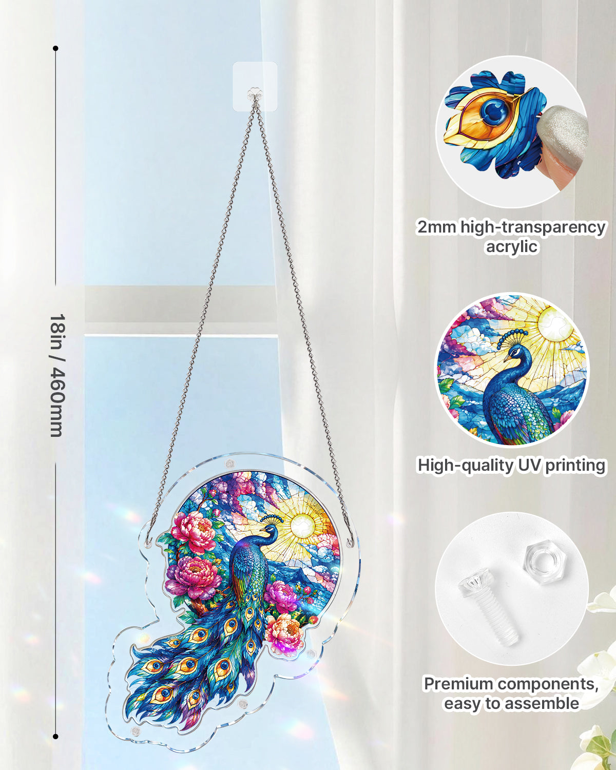kaayee-suncatcher-puzzle-moonlit-peacock-garden-fensterbild-small image 4
