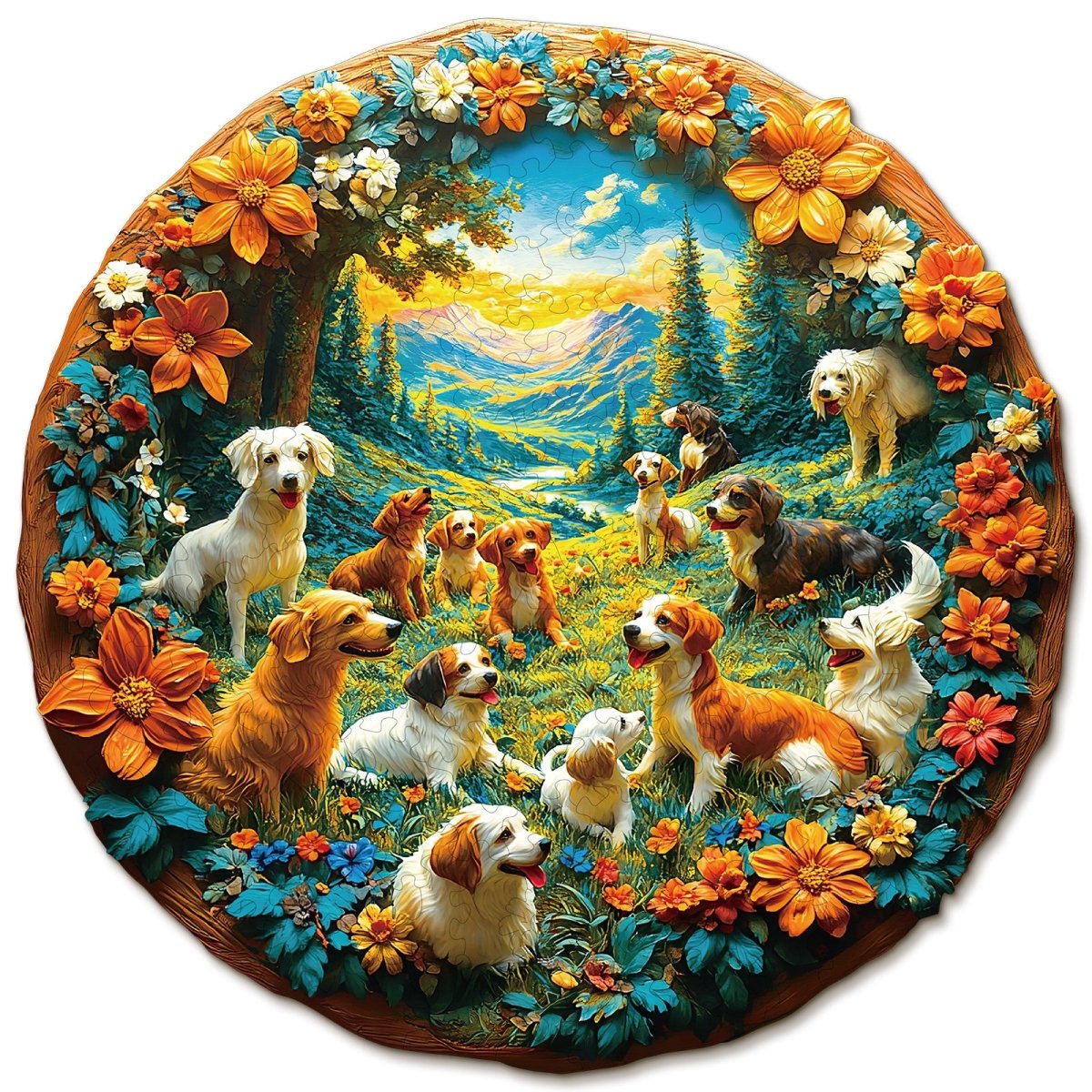 kaayee-wooden-puzzle-doggy-paradise-holzpuzzle-medium image 1
