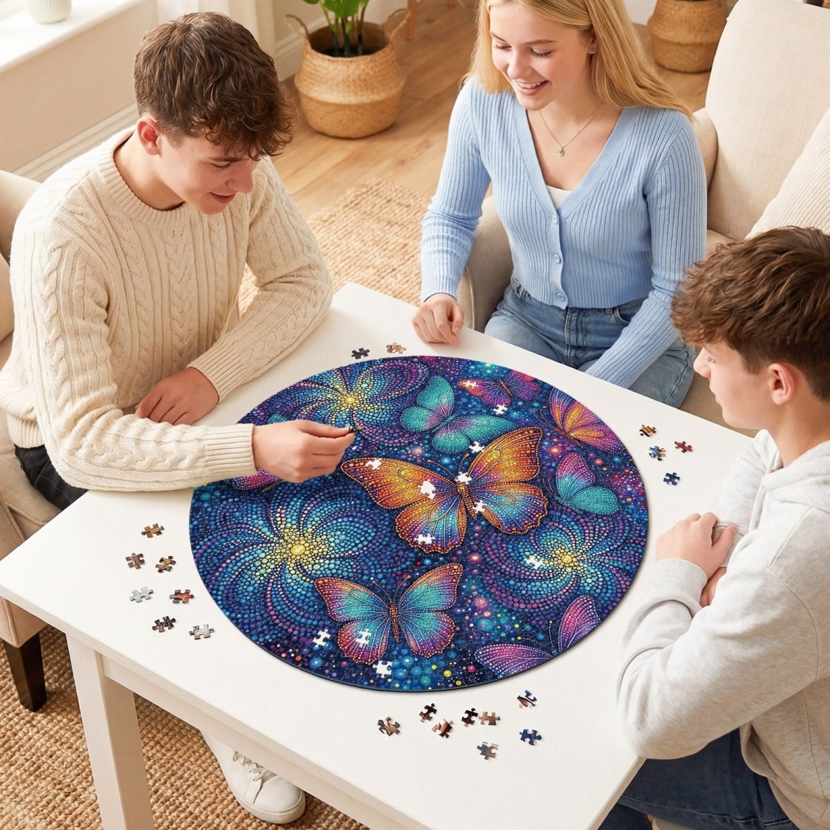 kaayee-cardboard-puzzle-luminous-butterfly-realm-1000-teile image 4