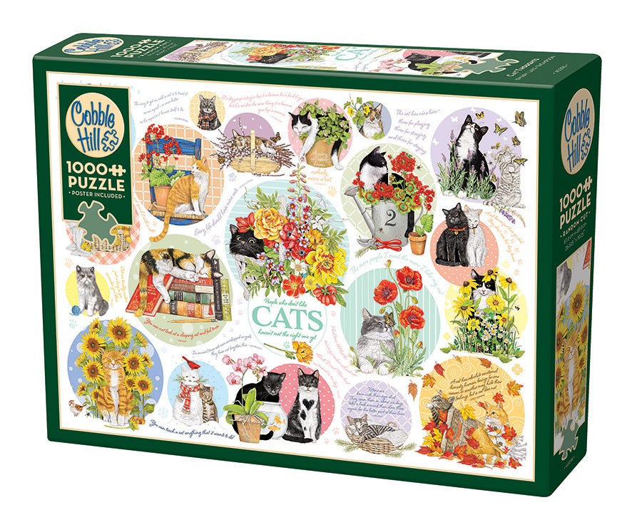 cobble-hill-1000-cat-thoughts-puzzle-1000-teile-katzen image 1