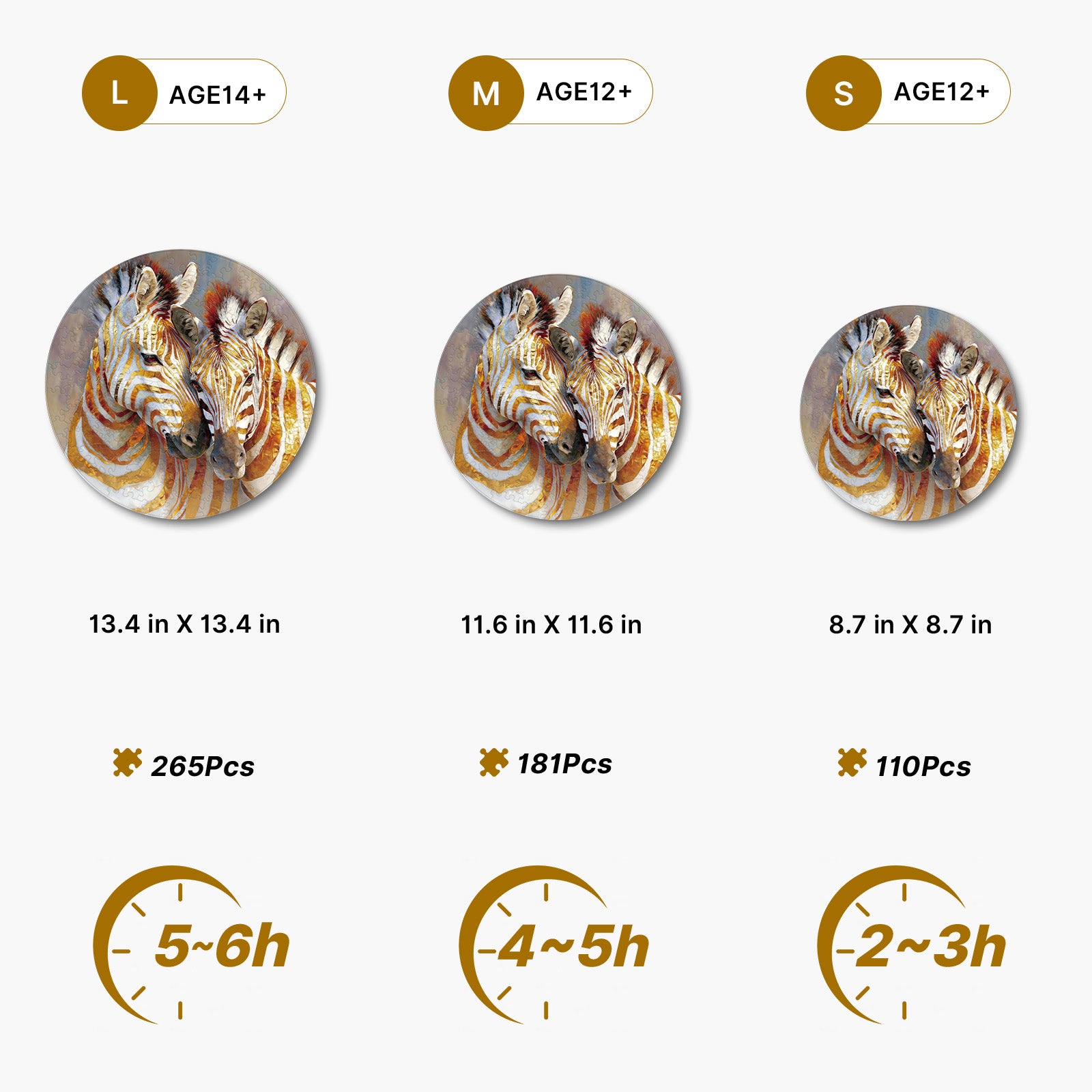 kaayee-wooden-puzzle-gilded-zebra-bond-holzpuzzle-medium image 5