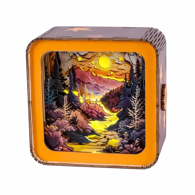 kaayee-autumn-forest-sunset-nachtlicht-holz-3d-puzzle image 1