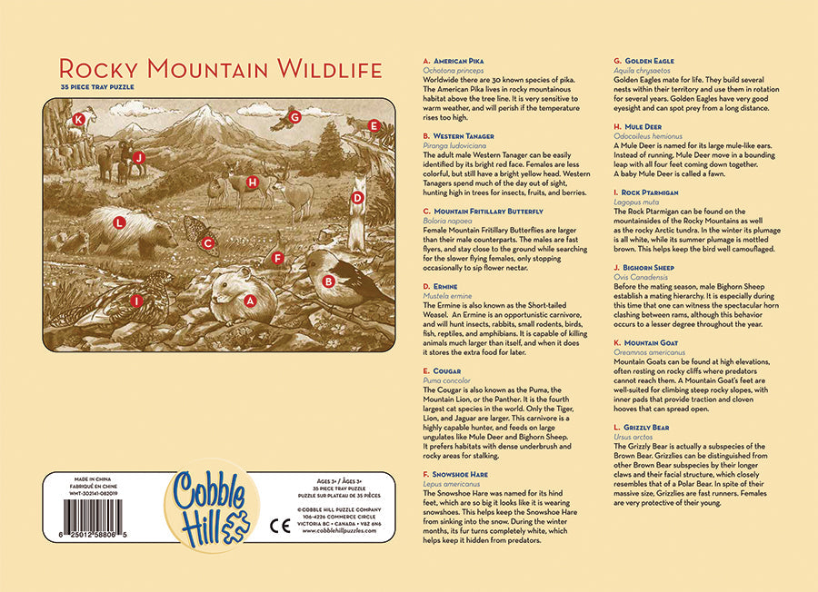 cobble-hill-tray-puzzles-rocky-mountain-wildlife-puzzle-35-teile-tiere image 3