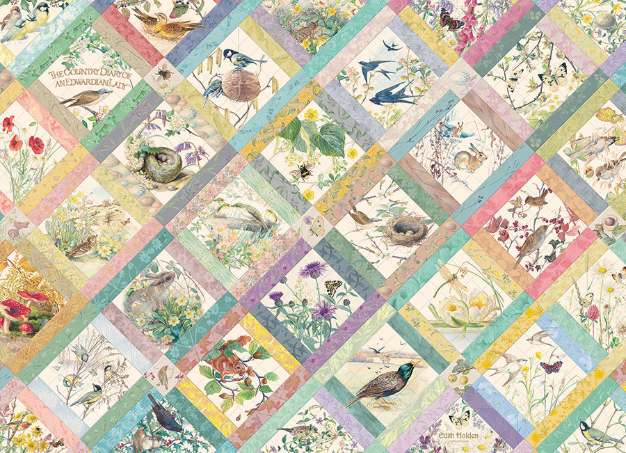 cobble-hill-1000-piece-country-diary-quilt-puzzle-1000-teile-blumen image 2