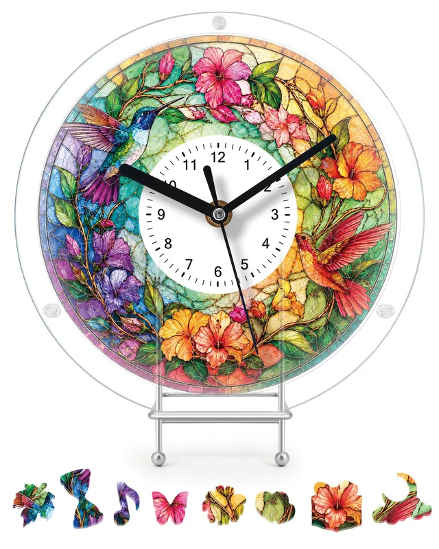 kaayee-clock-kit-hummingbird-paradise-puzzleuhr-regular image 1