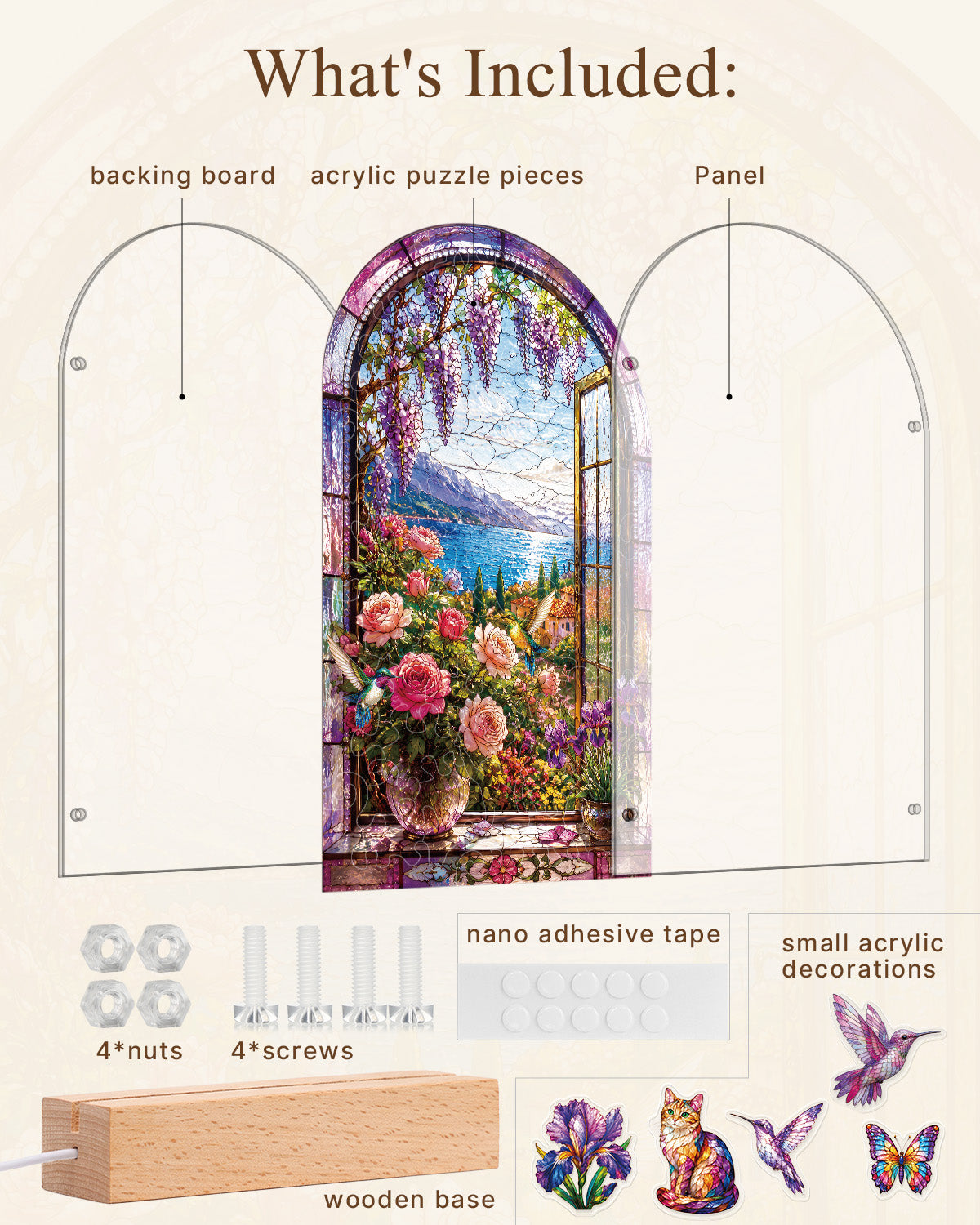 kaayee-violet-garden-retreat-nachtlicht-acryl-puzzle image 5